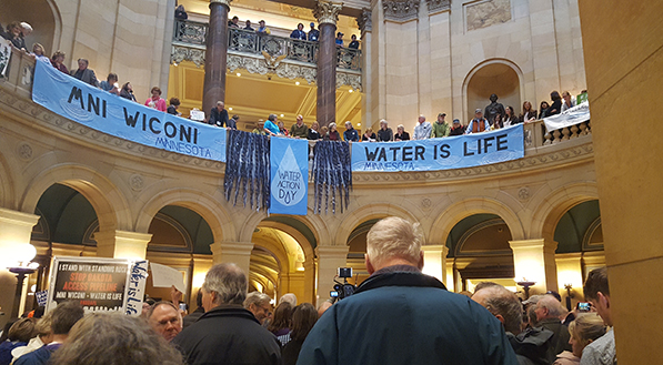 Minnesota capitol rotunda on Water Action Day Minnesota capitol rotunda on Water Action Day