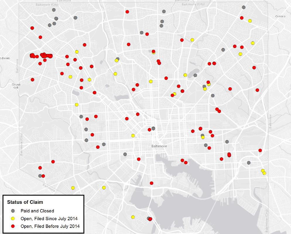 Claims for damage by sewage in July 2012 - July 2015 Claims for damage by sewage in July 2012 - July 2015