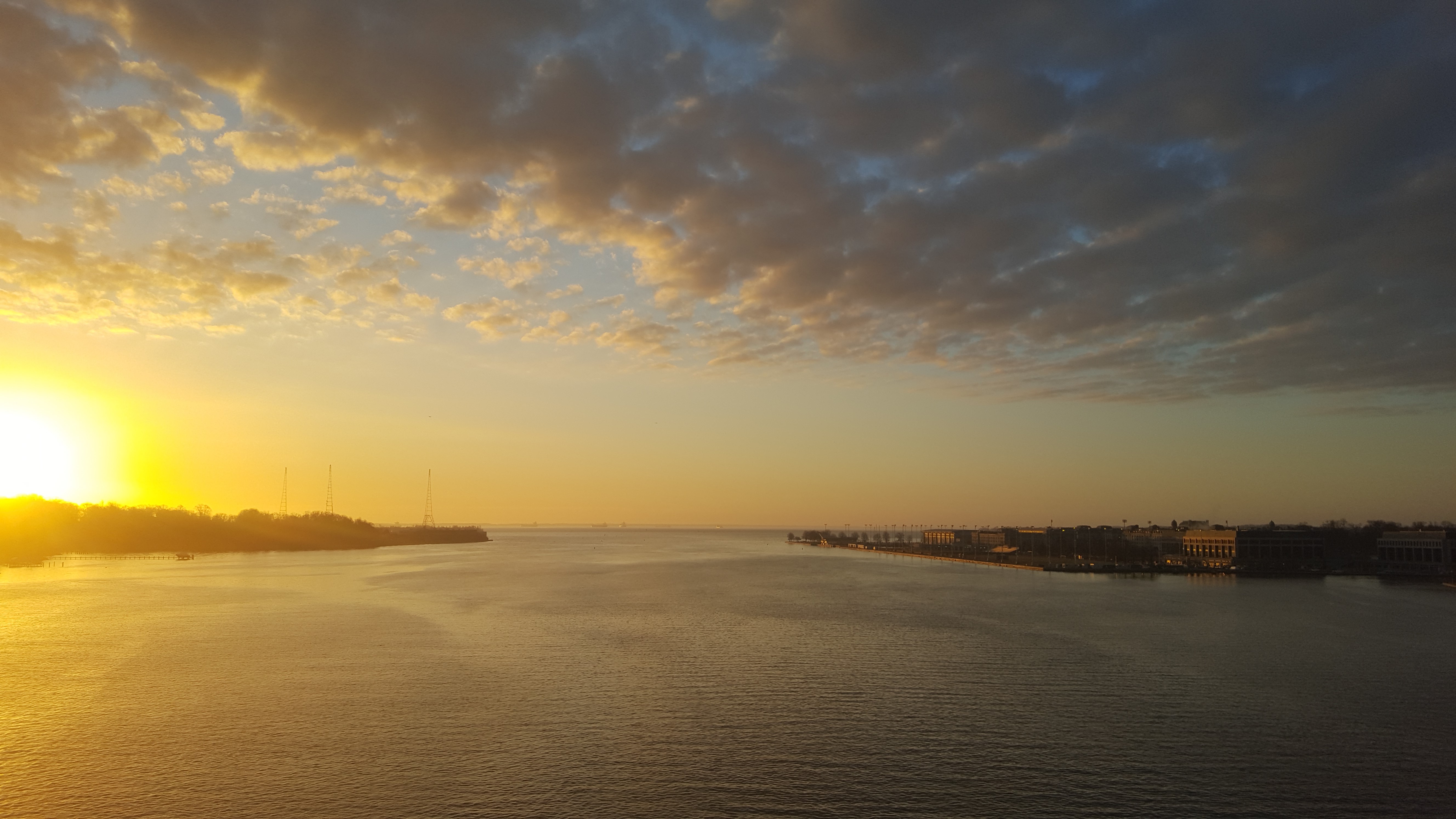 Sunrise over the Severn River in Annapolis