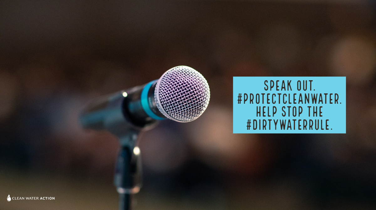 Speak out for clean water Speak out for clean water