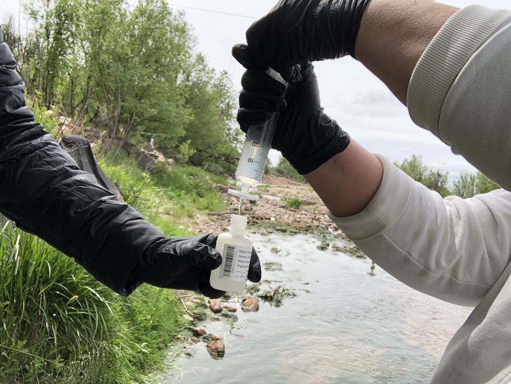 Sampling water for chemical testing Sampling water for chemical testing
