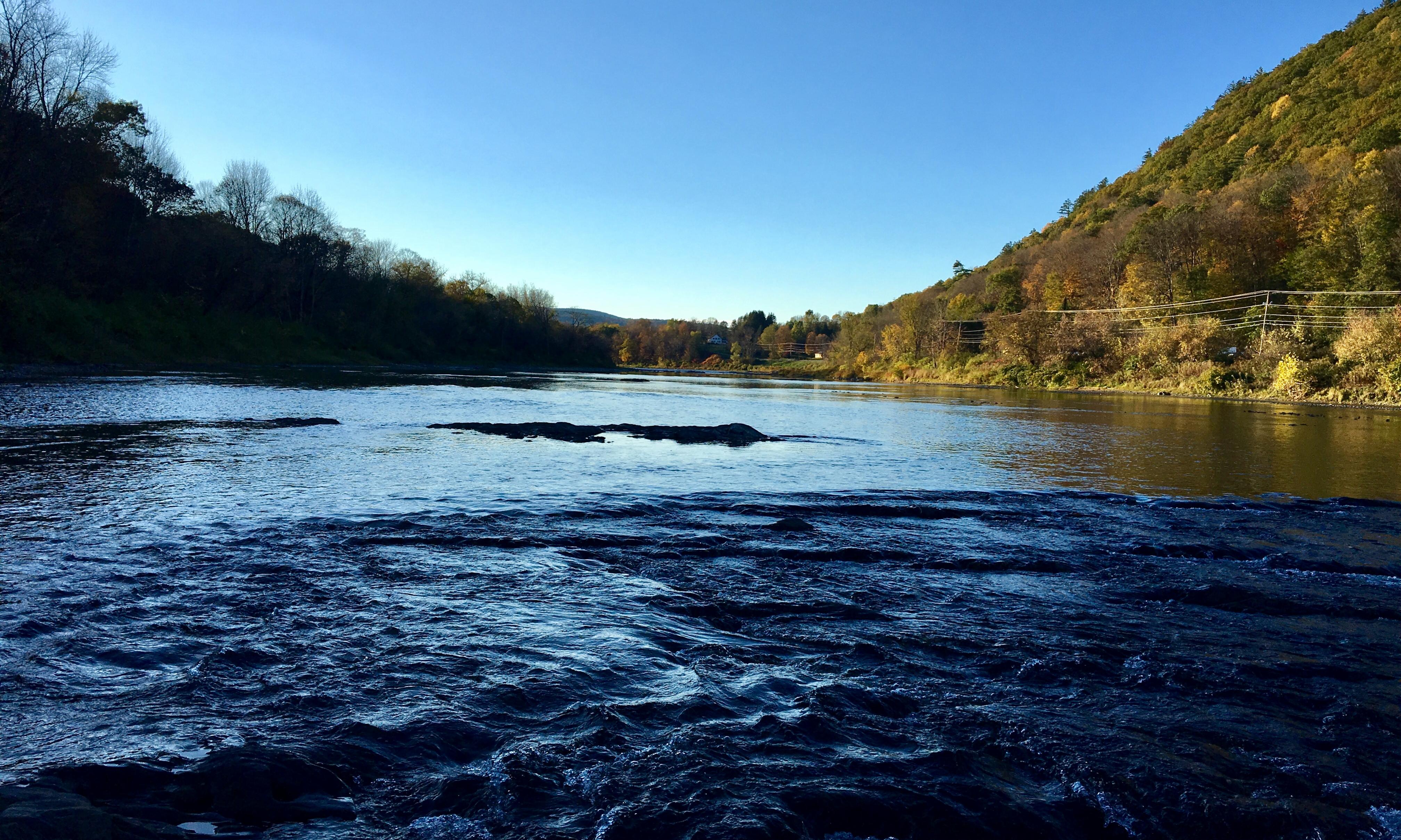 The White River in Vermont near my campus, Dartmouth College. My biology class visited the White River for a stream health laboratory activity last fall. White River, VT