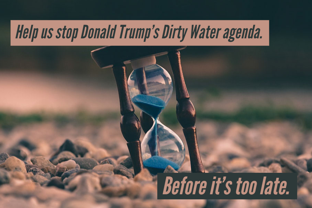 Help us stop Donald Trump’s Dirty Water agenda. Help us stop Donald Trump’s Dirty Water agenda.