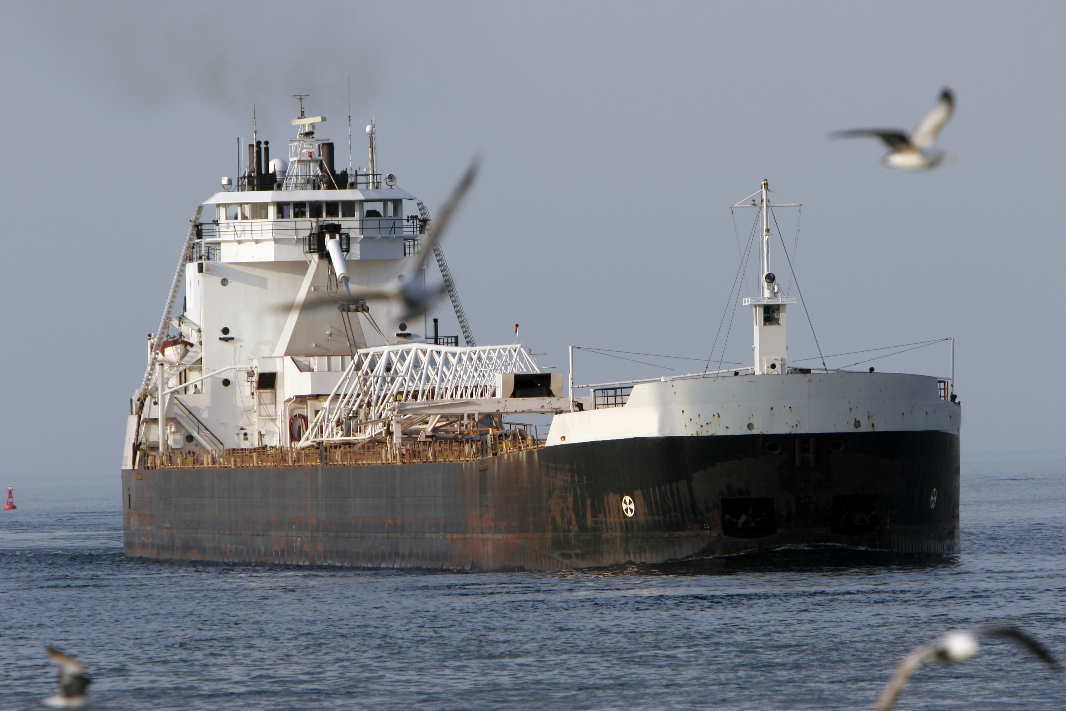 Freighter on the Great Lakes Freighter on the Great Lakes