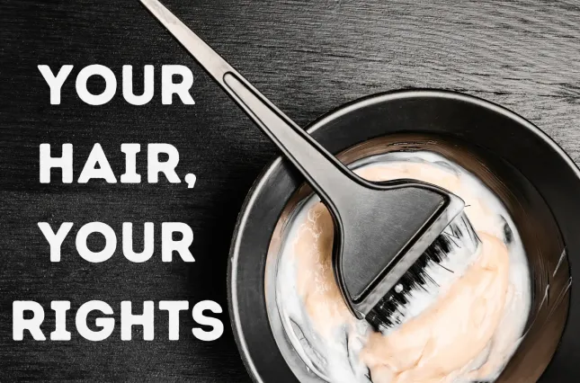 image that says your hair, your rights by clean water action tea on toxic beauty