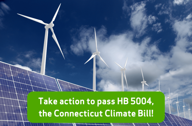Graphic design: Take action: Support the CT Climate Bill!