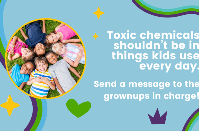 Toxic chemicals shouldn't be in things kids use every day. Send a message to the grownups in charge!
