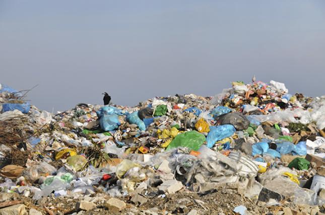 trash at a landfill trash at a landfill