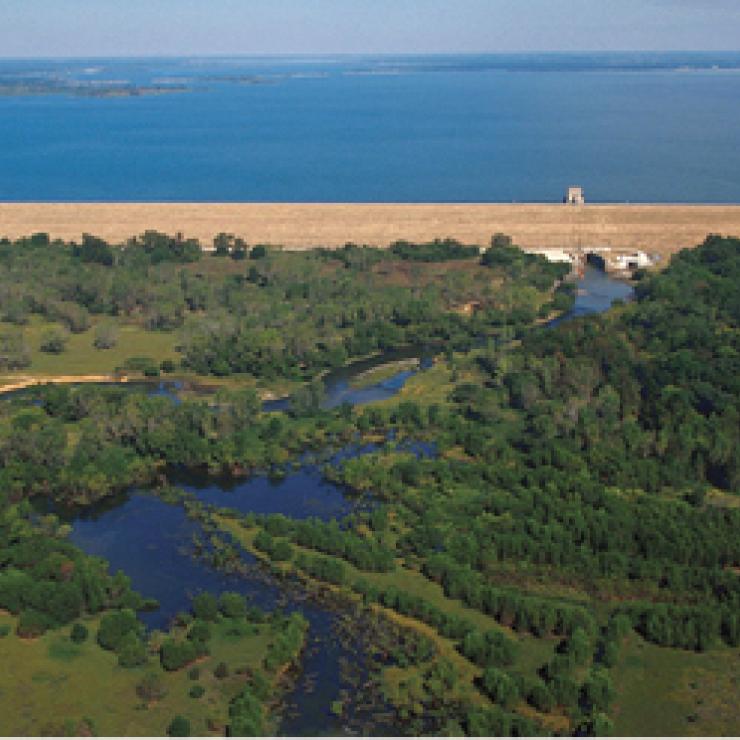 Lewisville Lake & Dam in Denton County Lewisville Lake & Dam in Denton County