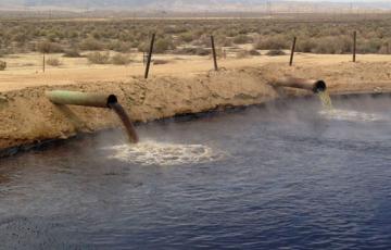 Oil waste water pit